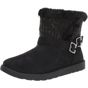 LifeStride Women's Flurry Snow Boots Round Toe Slip On Size 6 Black